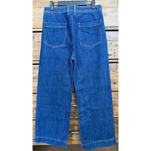 GOOP G. LABEL High Rise Wide Leg Crop Jeans Women's Sz 29 - Picture 2 of 6